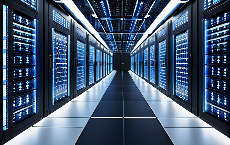 ** "Quantum Key Distribution (QKD) system in operation, futuristic data center, scientists monitoring secure communication, emphasis on light and quantum entanglement."

**